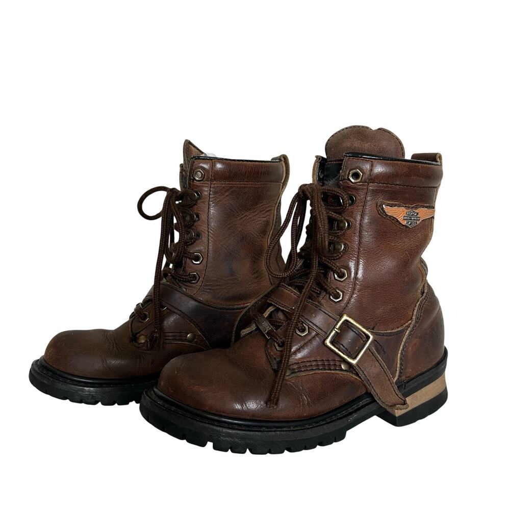 Vintage Harley Davidson Biker Boots